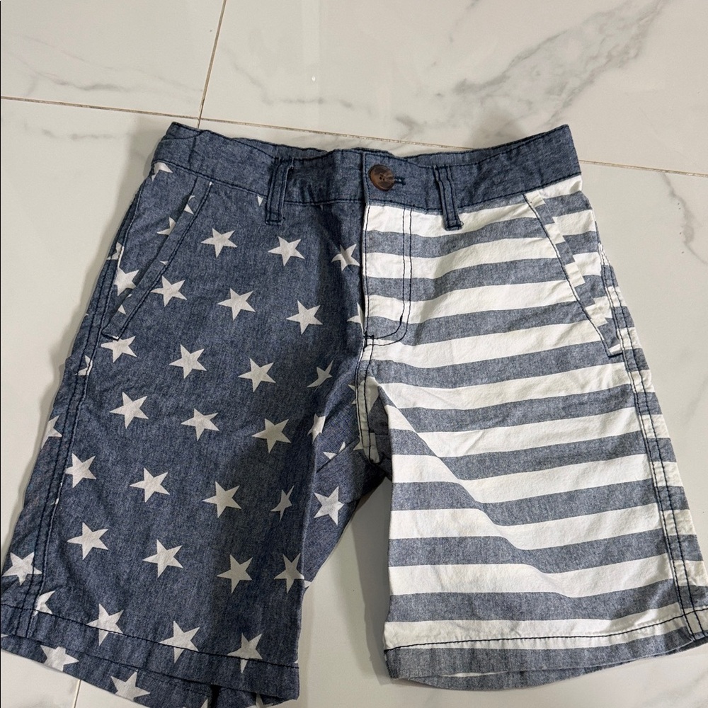 Cat & Jack Blue and White Star & Stripe Kids Shorts
